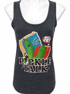 Medium gray tank top Pickle Talk Pickleball Graphic Sport Activewear Sleeveless
